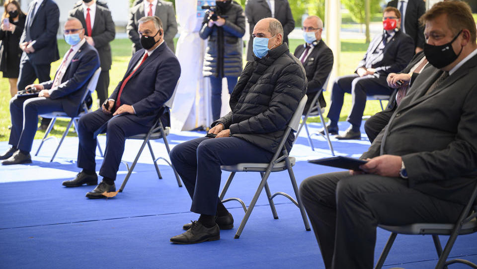 Janša, Orban in Grlić Radman pospremili začetek gradnje daljnovoda Cirkovce-Pince 