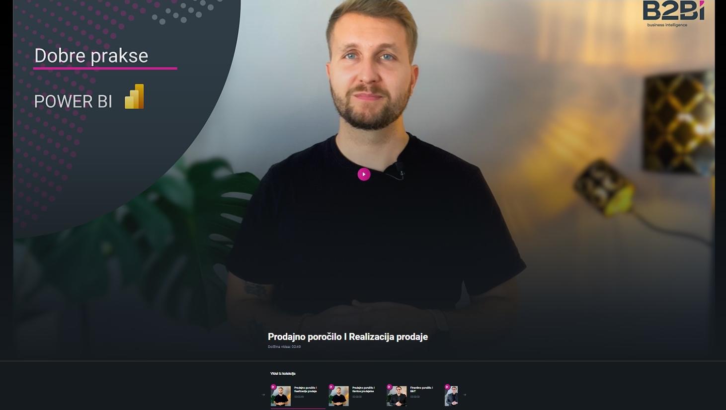 Video zbirka B2 BI: dobre prakse uporabe poročil v Power BI